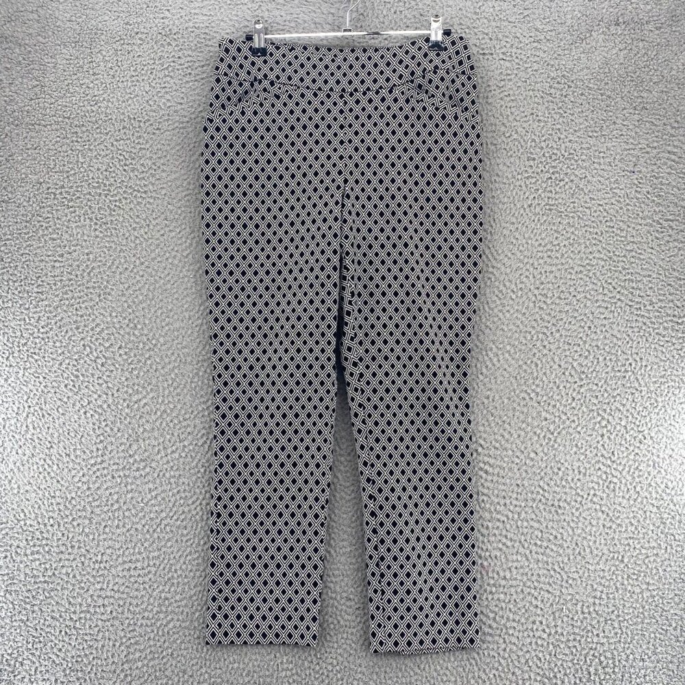 Chico's Black and White Patterned Cropped Pants